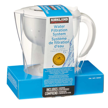 Image of Kirkland Signature 2.3 L (10-cup) Pitcher with 2 Filters - 1 x 1000 Grams